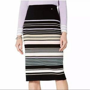 Tommy Hilfiger Striped Pullon Sweater Pencil Skirt